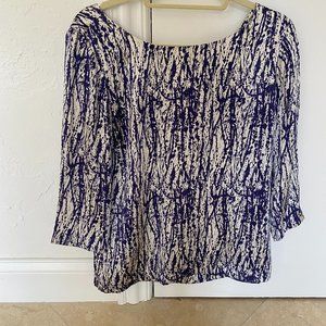 Parker Blue and White silk shirt